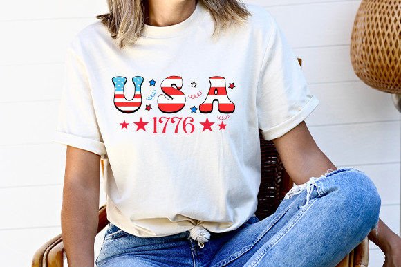 4th of July Retro Usa 1776 Svg Design for Crafts and Graphics