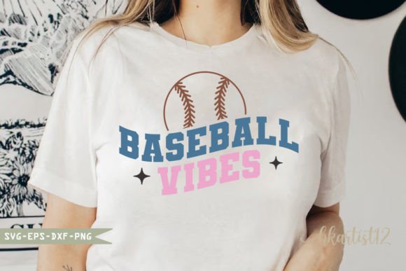 Baseball Vibes Retro SVG for Crafts and Graphics