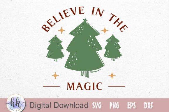 Believe in the Magic Retro SVG Graphics for Crafts