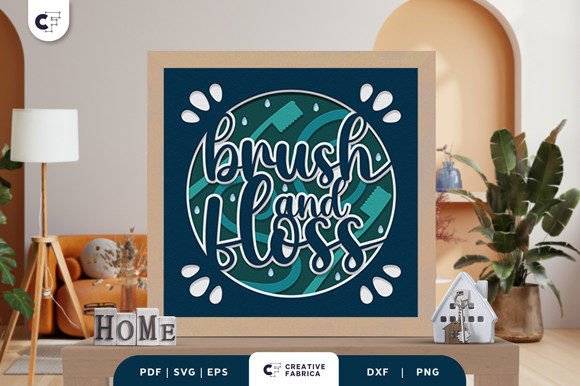 Brush and Floss 3D Shadow Box Paper Cut: A Designer's Review