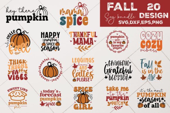 Fall SVG Design Bundle, Retro Fall SVG
