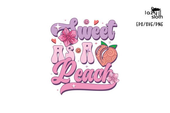 Peach Girl Quote Sublimation Design for Graphics & T-Shirt Designs