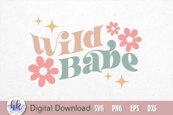 Wild Babe Retro SVG Graphics for Crafts & Publishing